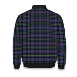 ScotsTee Shop Scottish McCallum of Berwick Modern Crest Tartan Bomber Puffer Jacket