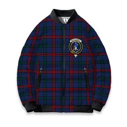 ScotsTee Shop Scottish Montgomery of Ayrshire Modern Crest Tartan Bomber Puffer Jacket