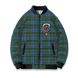 ScotsTee Shop Scottish Ogilvie (Ogilvy) Hunting Ancient Crest Tartan Bomber Puffer Jacket