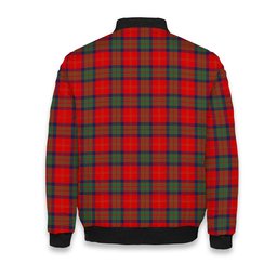 ScotsTee Shop Scottish McPherson of Cluny Modern Crest Tartan Bomber Puffer Jacket