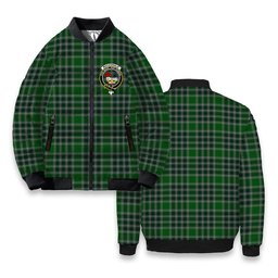 ScotsTee Shop Scottish MacDonald Lord of the Isles Hunting Crest Tartan Bomber Puffer Jacket