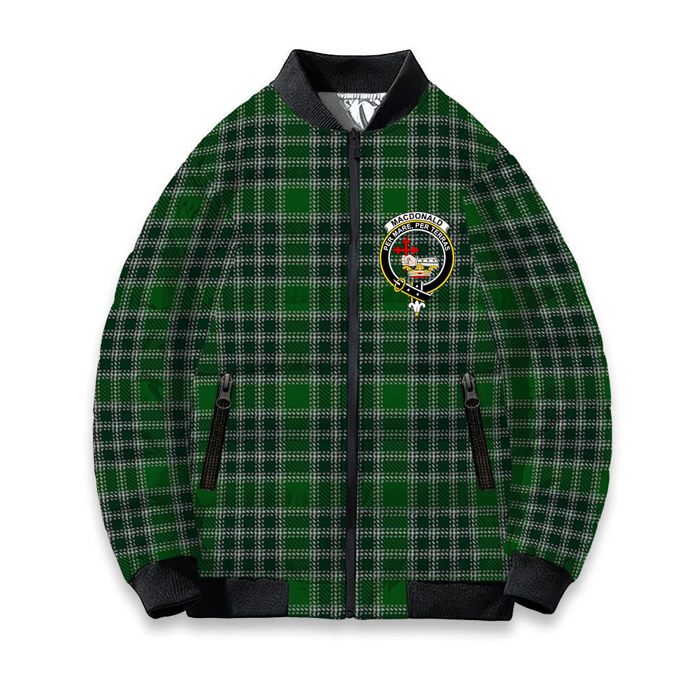 ScotsTee Shop Scottish MacDonald Lord of the Isles Hunting Crest Tartan Bomber Puffer Jacket