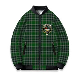 ScotsTee Shop Scottish MacDonald Lord of the Isles Hunting Crest Tartan Bomber Puffer Jacket