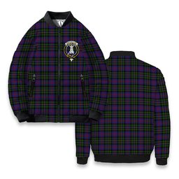 ScotsTee Shop Scottish MacCallum of Berwick Crest Tartan Bomber Puffer Jacket