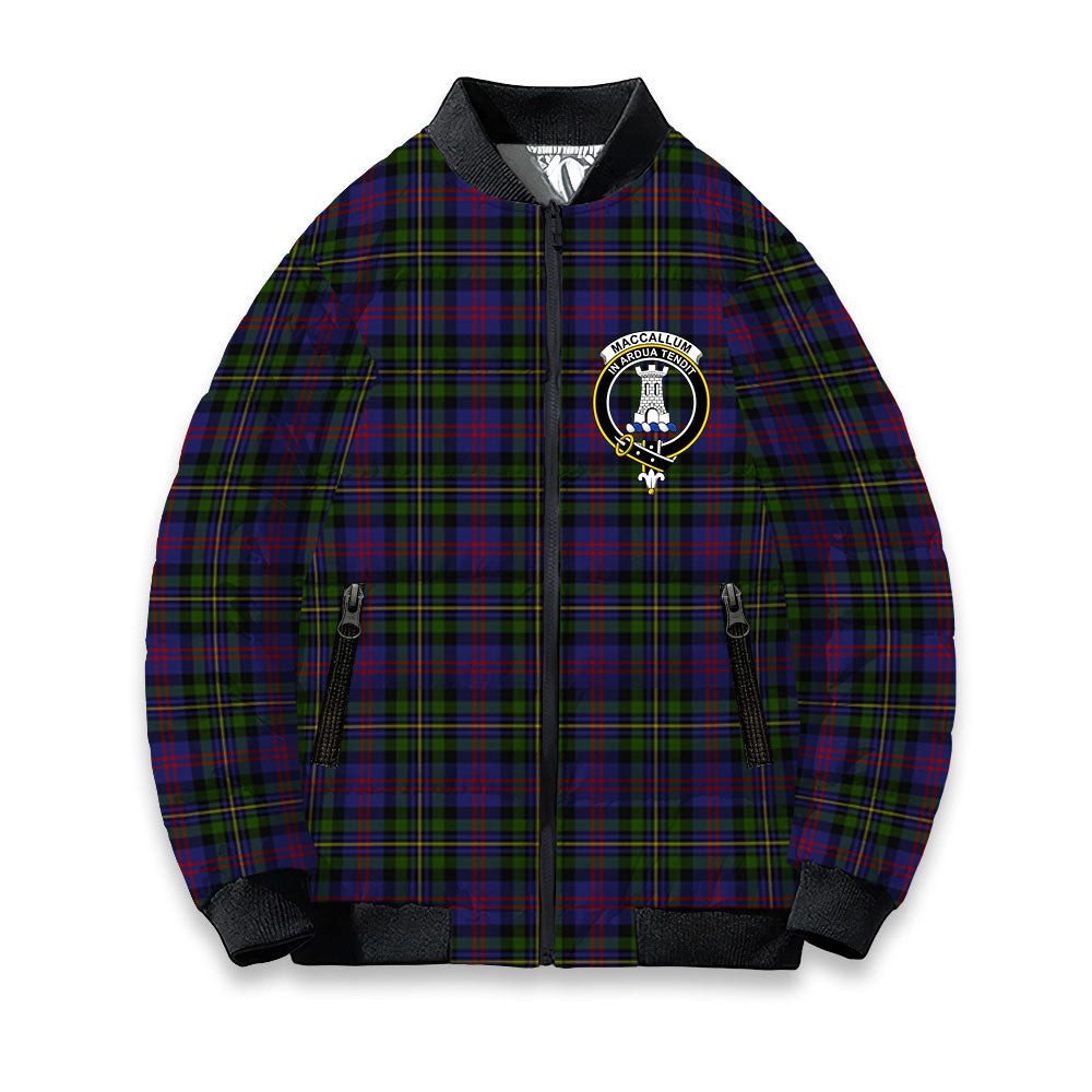 ScotsTee Shop Scottish MacCallum of Berwick Crest Tartan Bomber Puffer Jacket