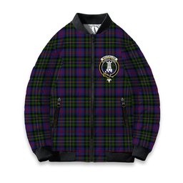 ScotsTee Shop Scottish MacCallum of Berwick Crest Tartan Bomber Puffer Jacket