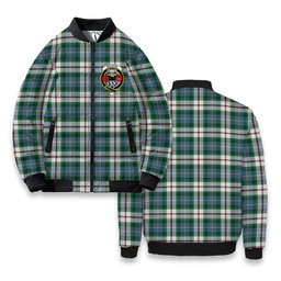 ScotsTee Shop Scottish McLeod Of Californian Ancient Crest Tartan Bomber Puffer Jacket