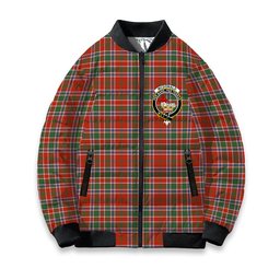 ScotsTee Shop Scottish McDonald of Lochmaddy Ancient Crest Tartan Bomber Puffer Jacket