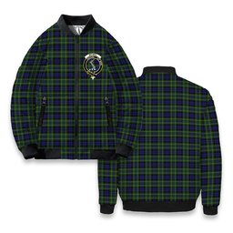 ScotsTee Shop Scottish McNeil of Colonsay Crest Tartan Bomber Puffer Jacket