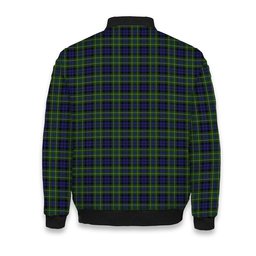 ScotsTee Shop Scottish McNeil of Colonsay Crest Tartan Bomber Puffer Jacket