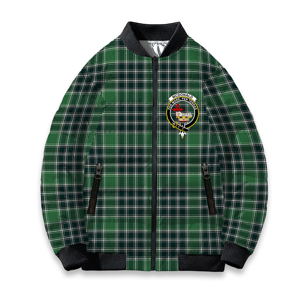 ScotsTee Shop Scottish McDonald Lord of the Isles Hunting Modern Crest Tartan Bomber Puffer Jacket