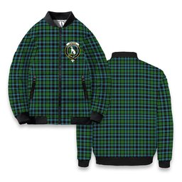 ScotsTee Shop Scottish Hunter of Peebleshire Ancient Crest Tartan Bomber Puffer Jacket
