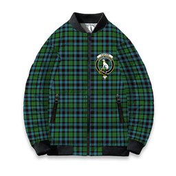 ScotsTee Shop Scottish Hunter of Peebleshire Ancient Crest Tartan Bomber Puffer Jacket