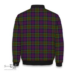 ScotsTee Shop Scottish McDonald of Clan Ranald Modern Crest Tartan Bomber Puffer Jacket