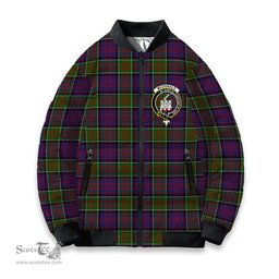 ScotsTee Shop Scottish McDonald of Clan Ranald Modern Crest Tartan Bomber Puffer Jacket