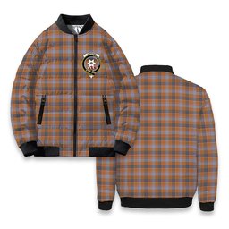 ScotsTee Shop Scottish Jardine of Castlemilk Ancient Crest Tartan Bomber Puffer Jacket