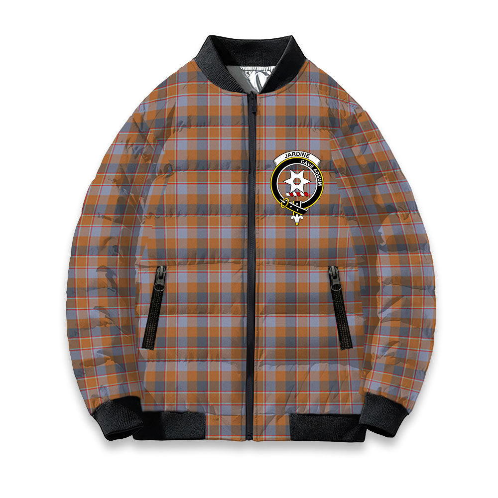 ScotsTee Shop Scottish Jardine of Castlemilk Ancient Crest Tartan Bomber Puffer Jacket