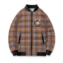 ScotsTee Shop Scottish Jardine of Castlemilk Ancient Crest Tartan Bomber Puffer Jacket