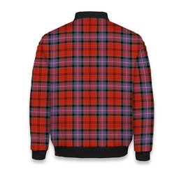 ScotsTee Shop Scottish Kelly of Sleat Red Ancient Crest Tartan Bomber Puffer Jacket