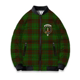 ScotsTee Shop Scottish MacAlister of Glenbarr Hunting Crest Tartan Bomber Puffer Jacket