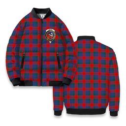 ScotsTee Shop Scottish Skene of Cromar Modern Crest Tartan Bomber Puffer Jacket