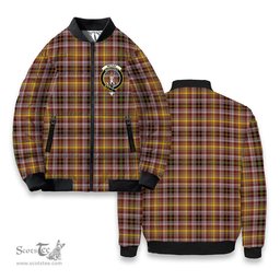 ScotsTee Shop Scottish McKay of Strathnaver Ancient Crest Tartan Bomber Puffer Jacket
