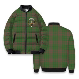 ScotsTee Shop Scottish McAlister of Glenbarr Hunting Ancient Crest Tartan Bomber Puffer Jacket