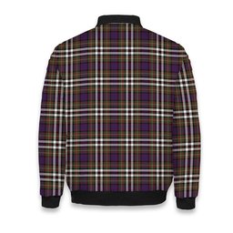 ScotsTee Shop Scottish McDonell of Glengarry Dress Modern Crest Tartan Bomber Puffer Jacket