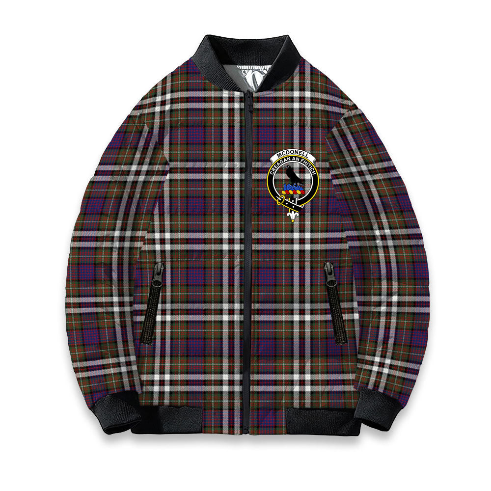 ScotsTee Shop Scottish McDonell of Glengarry Dress Modern Crest Tartan Bomber Puffer Jacket