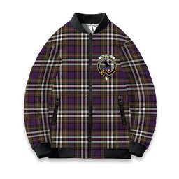 ScotsTee Shop Scottish McDonell of Glengarry Dress Modern Crest Tartan Bomber Puffer Jacket