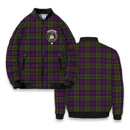 ScotsTee Shop Scottish MacDonald of Clan Ranald Modern Crest Tartan Bomber Puffer Jacket