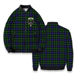 ScotsTee Shop Scottish Mowat Crest Tartan Bomber Puffer Jacket
