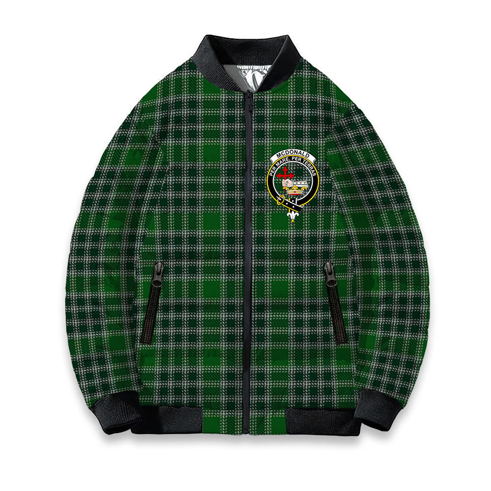 ScotsTee Shop Scottish McDonald Lord of the Isles Hunting Crest Tartan Bomber Puffer Jacket