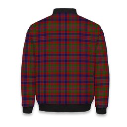 ScotsTee Shop Scottish McDonald of Boisdale Crest Tartan Bomber Puffer Jacket
