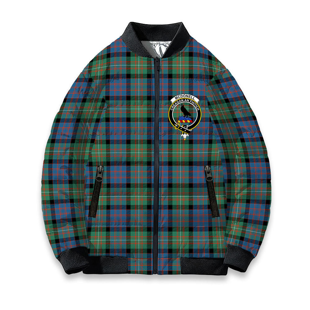 ScotsTee Shop Scottish McDonell Of Glengarry Ancient Crest Tartan Bomber Puffer Jacket