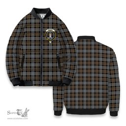 ScotsTee Shop Scottish MacKay Weathered Crest Tartan Bomber Puffer Jacket