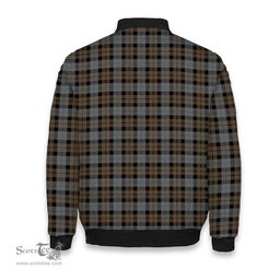 ScotsTee Shop Scottish MacKay Weathered Crest Tartan Bomber Puffer Jacket