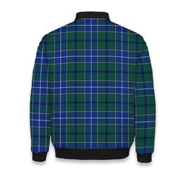 ScotsTee Shop Scottish Wishart Hunting Modern Clan Crest Tartan Bomber Puffer Jacket