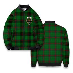 ScotsTee Shop Scottish Orrock Crest Tartan Bomber Puffer Jacket
