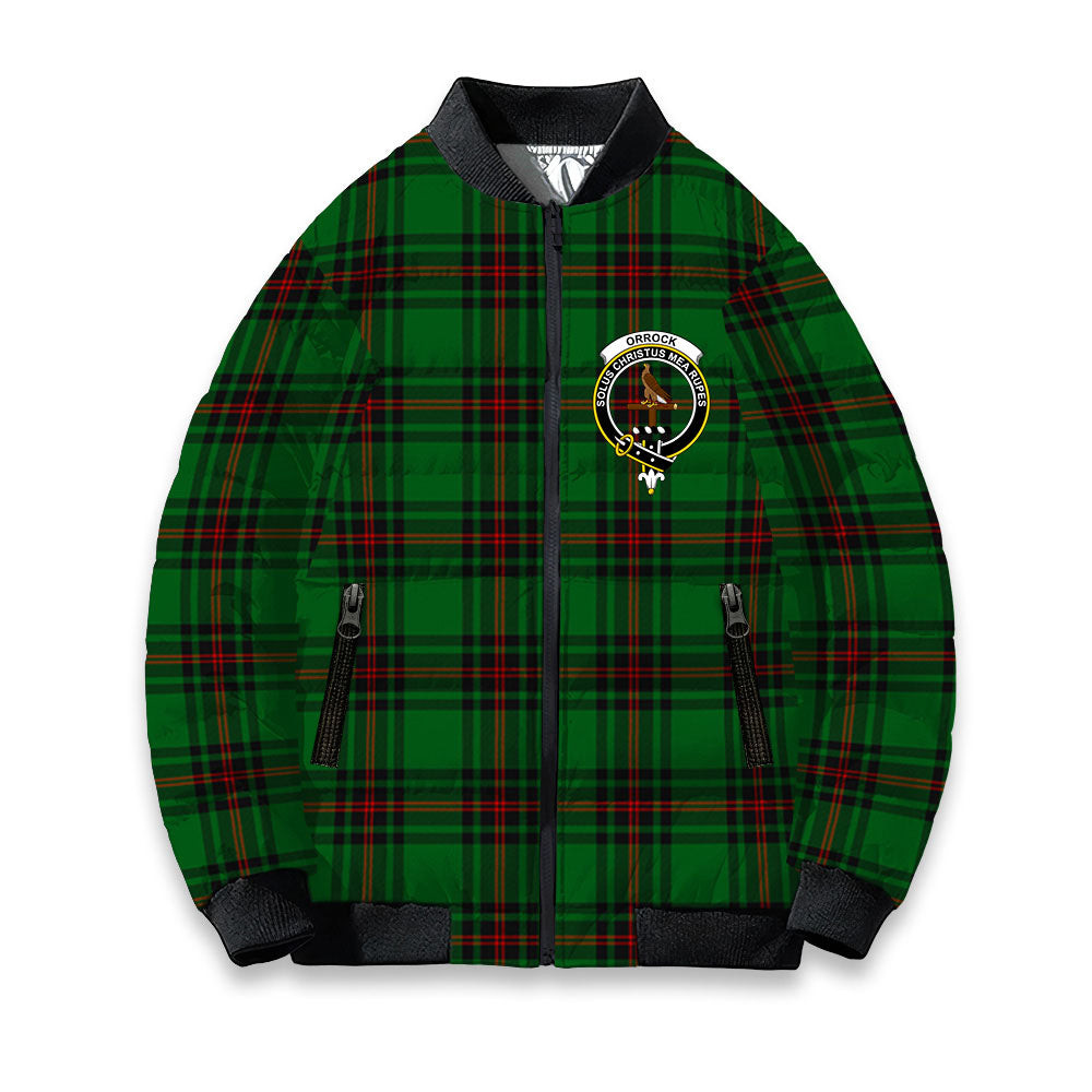 ScotsTee Shop Scottish Orrock Crest Tartan Bomber Puffer Jacket