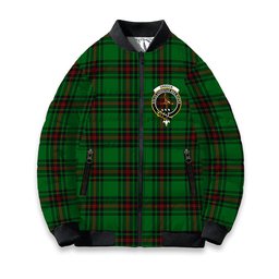 ScotsTee Shop Scottish Orrock Crest Tartan Bomber Puffer Jacket