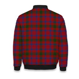 ScotsTee Shop Scottish Ross 5 Crest Tartan Bomber Puffer Jacket