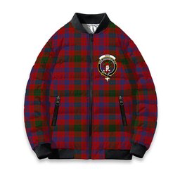 ScotsTee Shop Scottish Ross 5 Crest Tartan Bomber Puffer Jacket