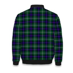 ScotsTee Shop Scottish McDonald of the Isles Hunting Modern Crest Tartan Bomber Puffer Jacket