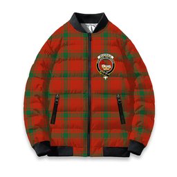 ScotsTee Shop Scottish McDonald of Sleat Ancient Crest Tartan Bomber Puffer Jacket