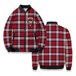 ScotsTee Shop Scottish McDonald Dress Irish Modern Crest Tartan Bomber Puffer Jacket