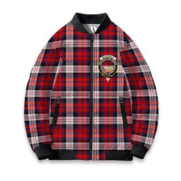 ScotsTee Shop Scottish McDonald Dress Irish Modern Crest Tartan Bomber Puffer Jacket