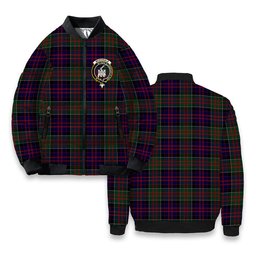 ScotsTee Shop Scottish McDonald of Clan Ranald Crest Tartan Bomber Puffer Jacket
