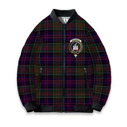 ScotsTee Shop Scottish McDonald of Clan Ranald Crest Tartan Bomber Puffer Jacket