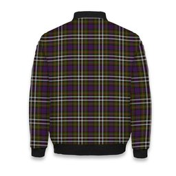 ScotsTee Shop Scottish MacDonell of Glengarry Dress Crest Tartan Bomber Puffer Jacket